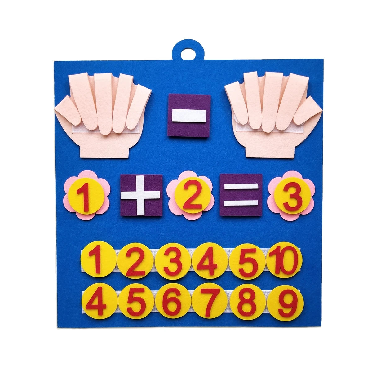 Kid Montessori Toys Felt Finger Numbers Math Toy Children Counting Early Learning For Toddlers Intelligence Develop 30*30cm