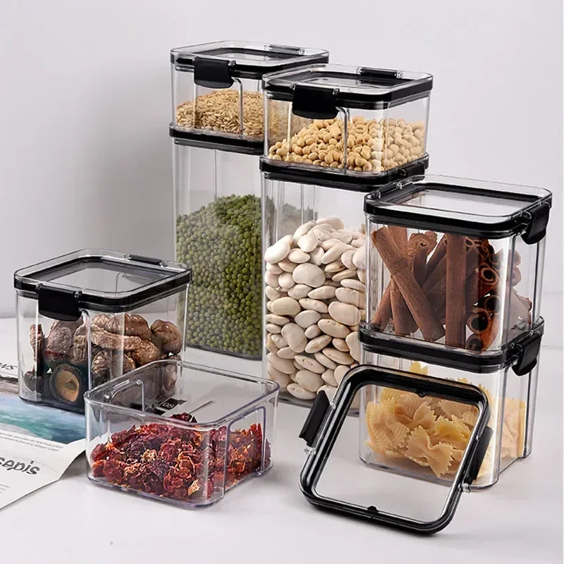 Dry Food Storage Stackable Noodles Sealed Tank Cans Organizers Bottles