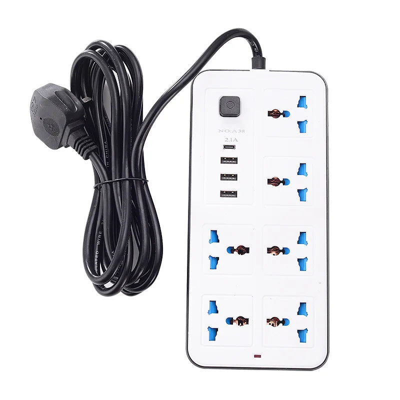 Universal Plug Power Strip with USB Port