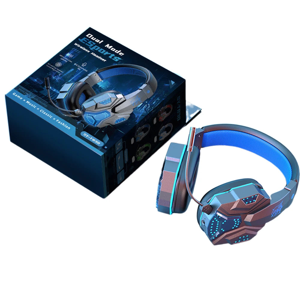 Bluetooth 5.1 HiFi Gaming Headsets Gamer Low latency Wireless Headphones With Noise Cancelling Microphone Wired Earphone Phone