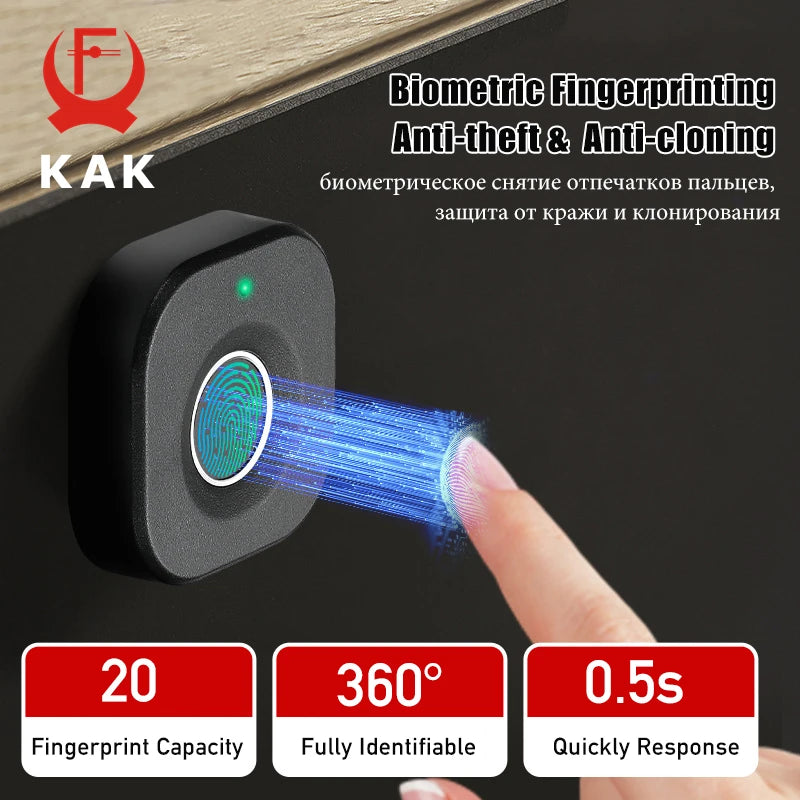 KAK Biometric Fingerprint Lock - Secure Keyless Cabinet Access