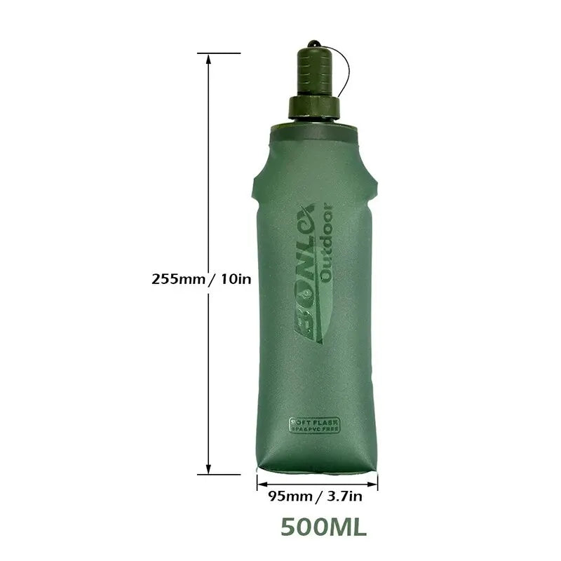 500ml TPU collapsible water bottle for outdoor sports