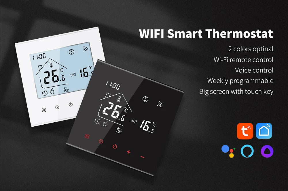 MINCO HEAT M4A Warm Floor Thermostat Tuya WiFi 3A 16A Electric/Gas Boiler/Water Heating Temperature Controller 1PC