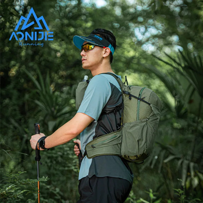 AONIJIE Black Sports Backpack with 2L Water Bag