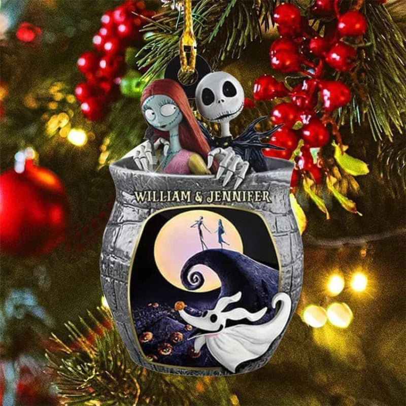 Nightmare Before Christmas Jack & Sally Hanging Ornament