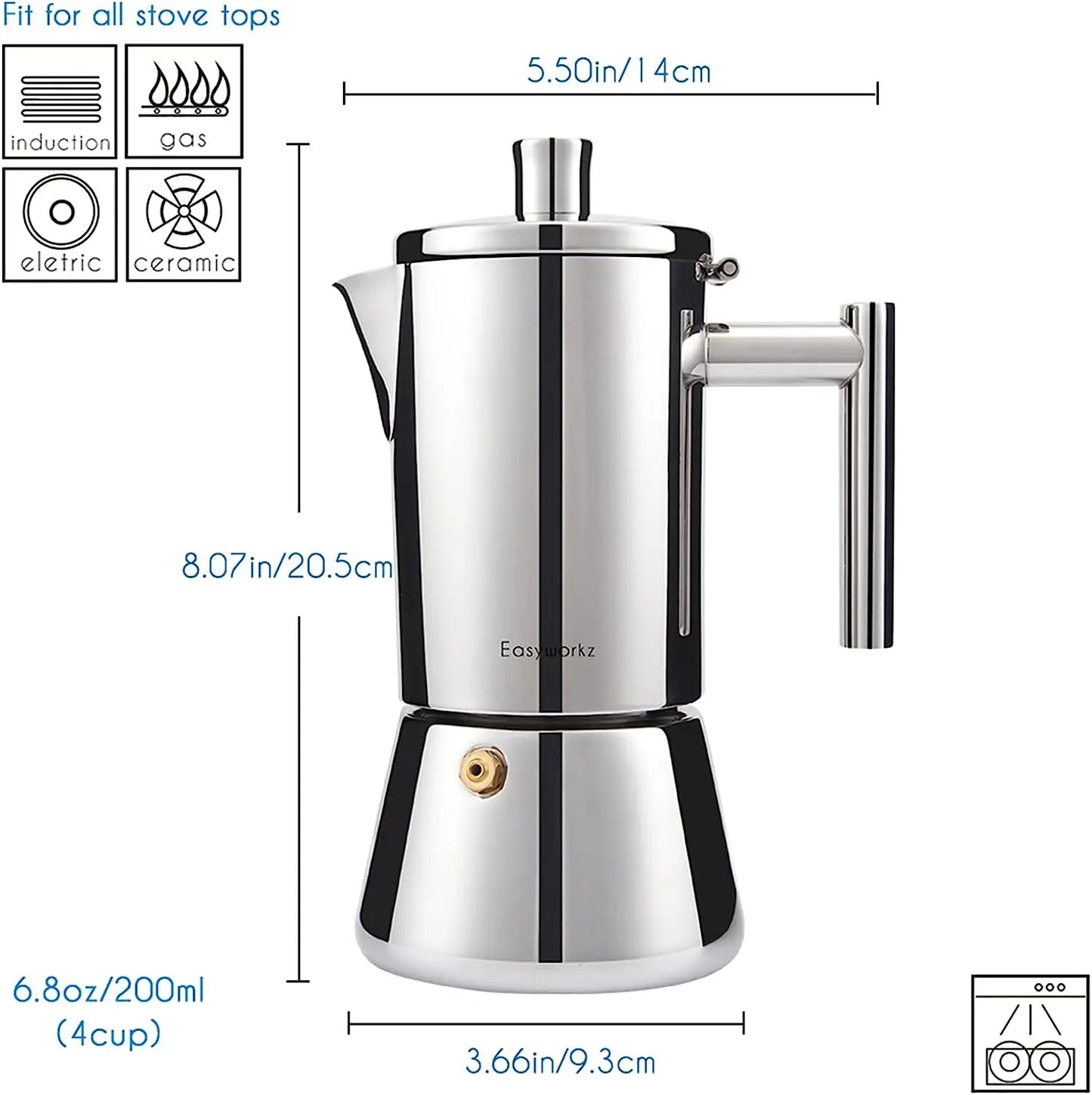 Easyworkz Diego Stainless Steel Espresso Maker