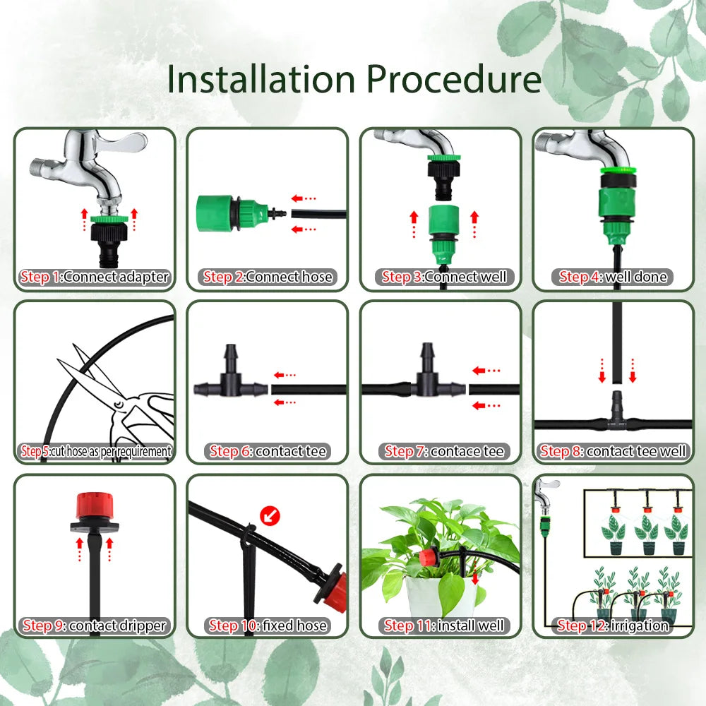 Adjustable Garden Irrigation System with Mist