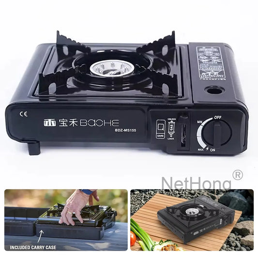 Portable Camping Gas Stove Single Burner Cooker BBQ Outdoor Heater Gas Camping~