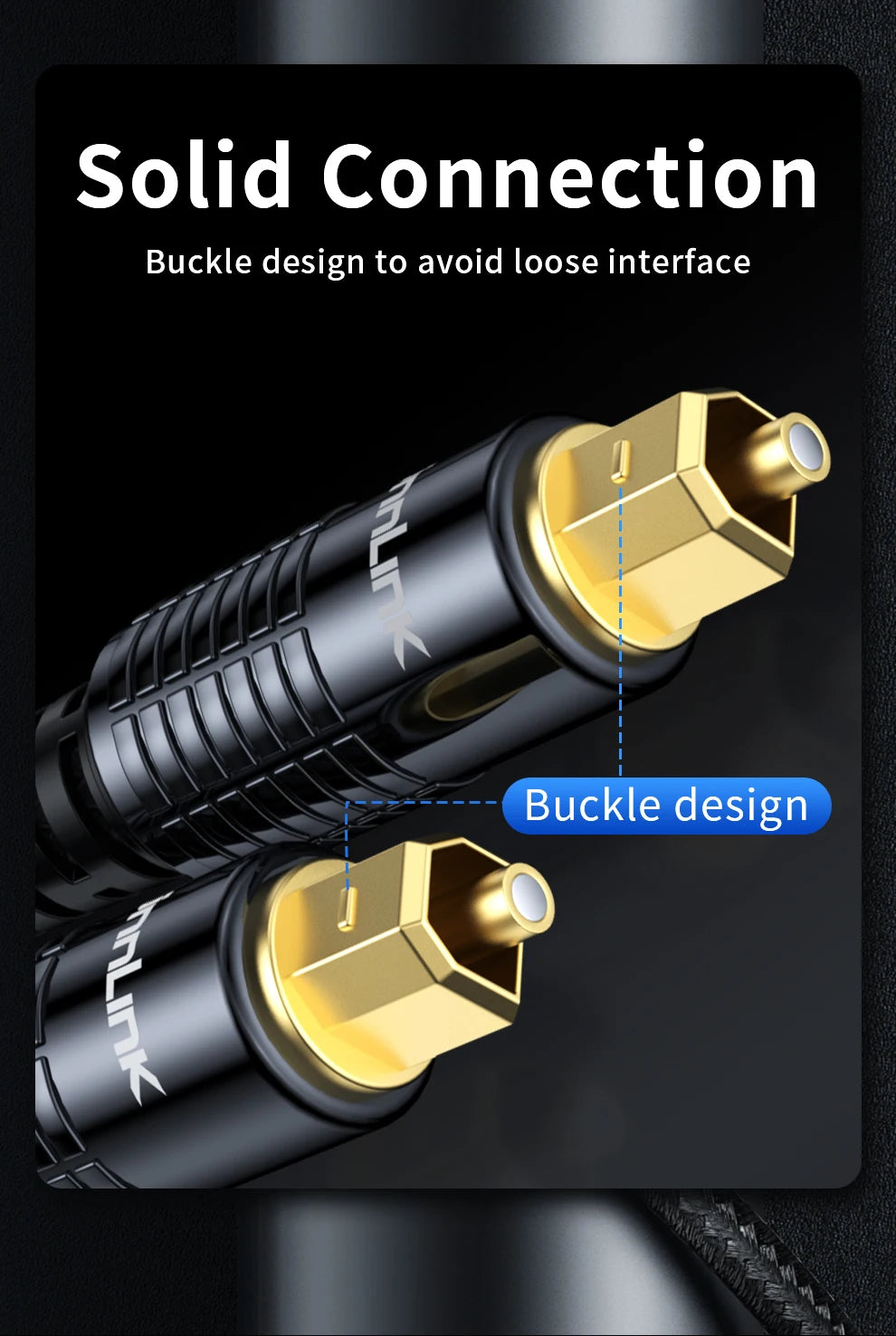 Unnlink SPDIF Digital Optical Audio Cable - Digital HIFI 5.1 Toslink Cable