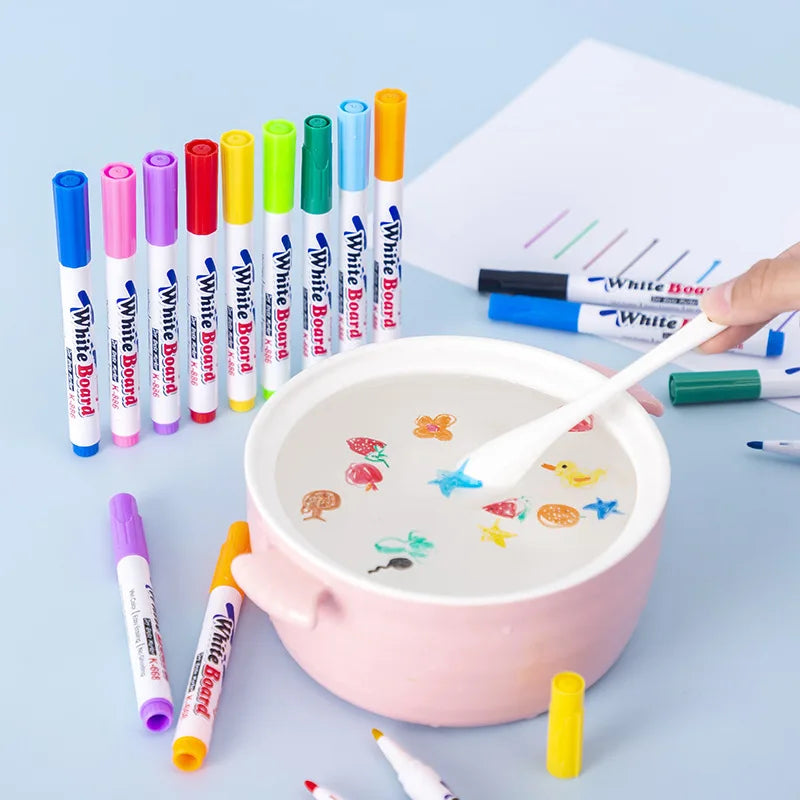 Magical Ink Pens for Water Painting, Floating Chalk Art, and Graffiti Drawing