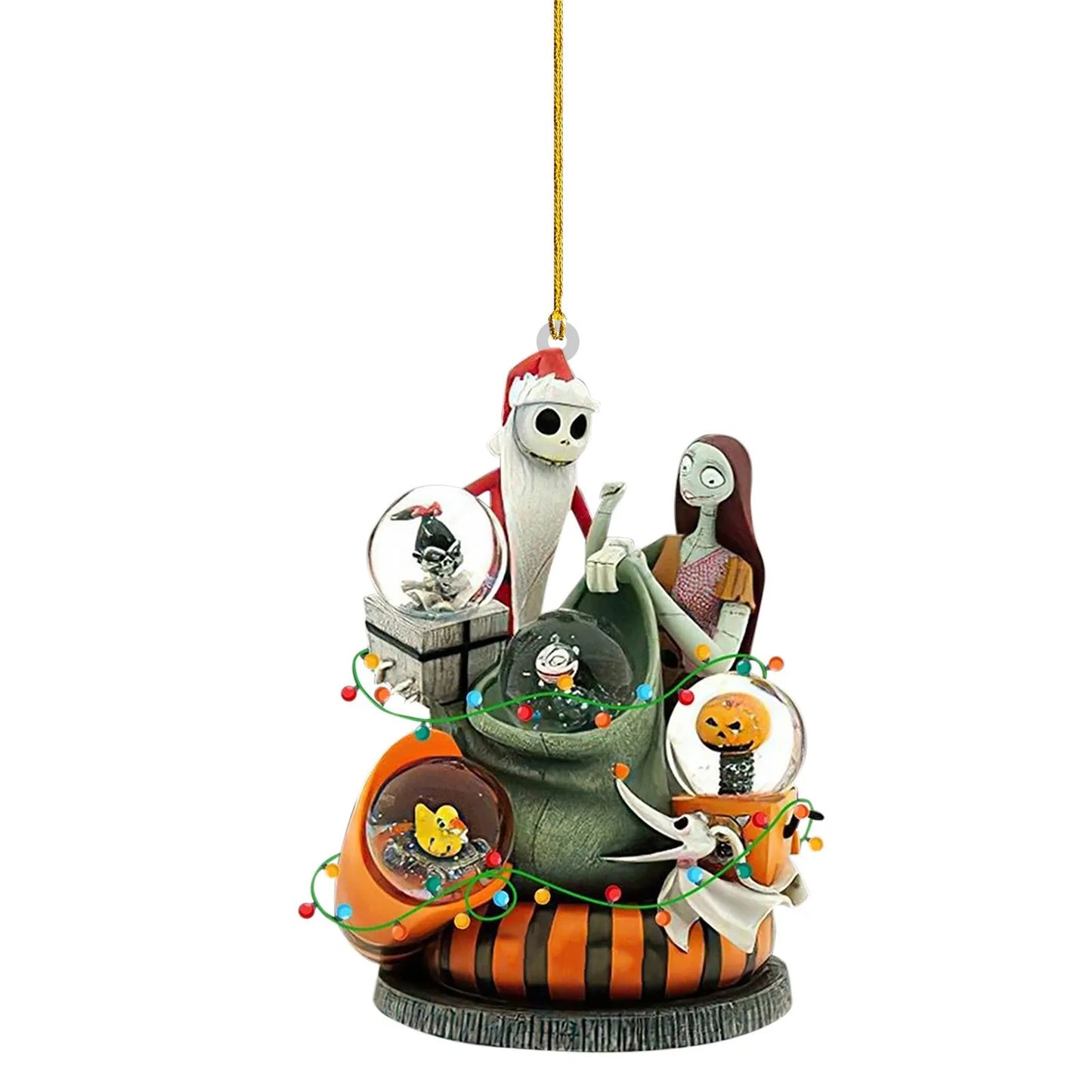Nightmare Before Christmas Jack & Sally Hanging Ornament