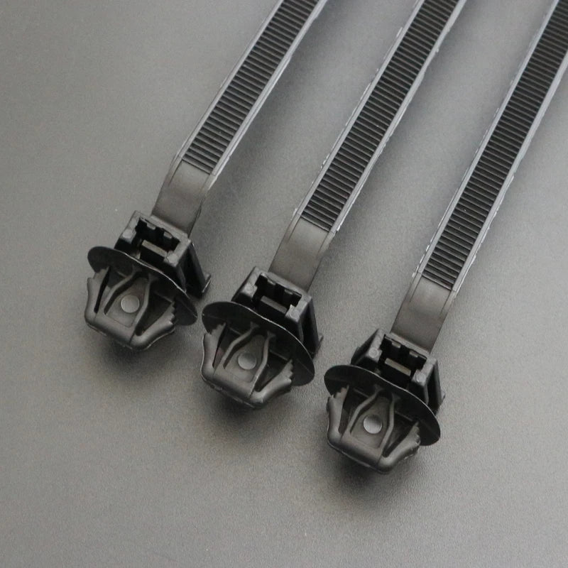 7.2 x 165mm black self-locking nylon cable ties for vehicle and motorcycle wiring harness