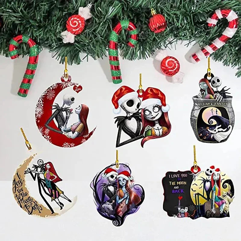 Nightmare Before Christmas Jack & Sally Hanging Ornament