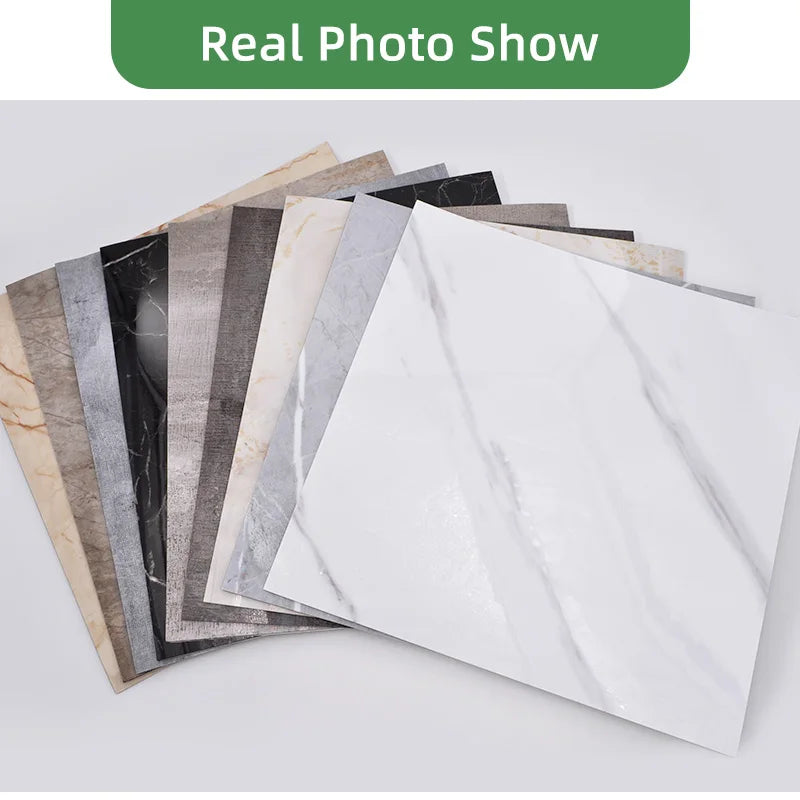 20/pcs of PVC Imitation Marble Floor Stickers Self-adhesive Wall Stickers Waterproof Bathroom Decoration Decals 30*30cm
