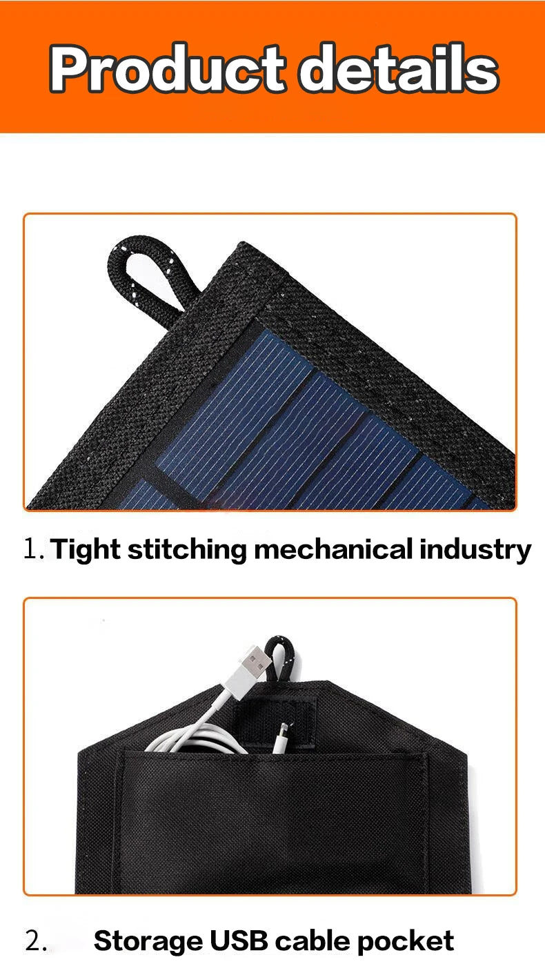 6-fold 800W Foldable solar panel portable solar panels charger USB 5V DC Full time power solar panel mobile power supply