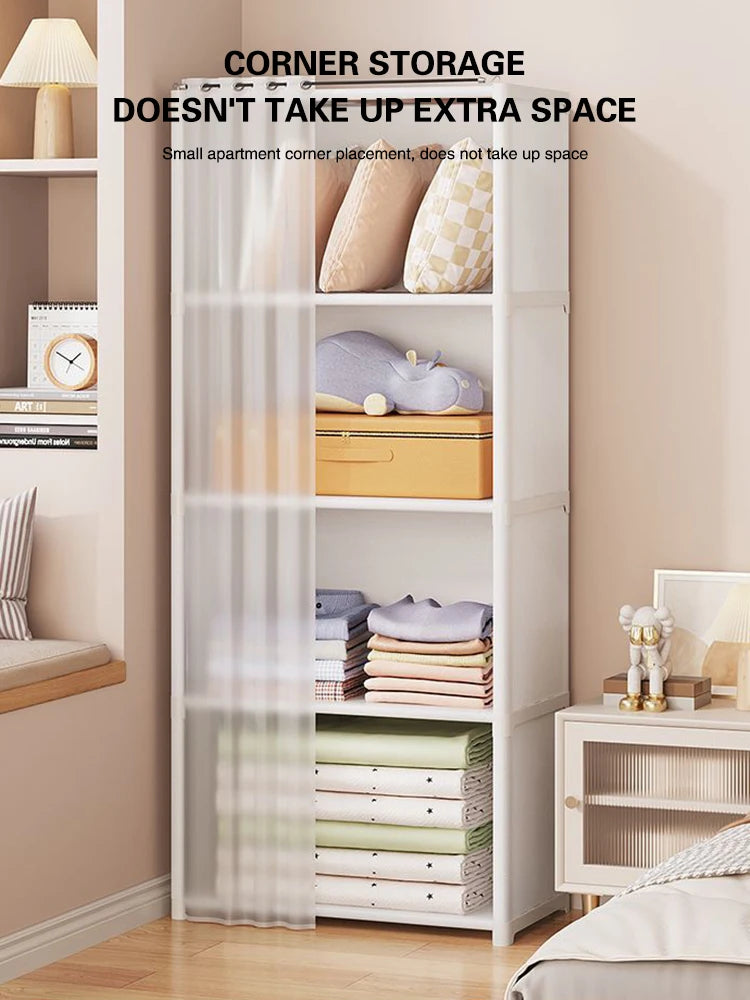 Portable Foldable Wardrobe - Spacious Dustproof Storage Solution