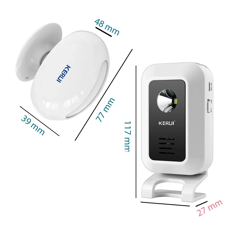 Wireless Smart Doorbell with Advanced Sensor, LED and Alarm