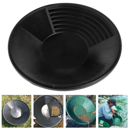 Hot Sale Plastic Gold Pan Basin Nugget Mining Pan Dredging Prospecting River Tool Wash Gold Panning Equipment