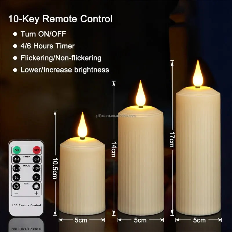 Waterproof LED Flameless Candle Set with Remote Timer