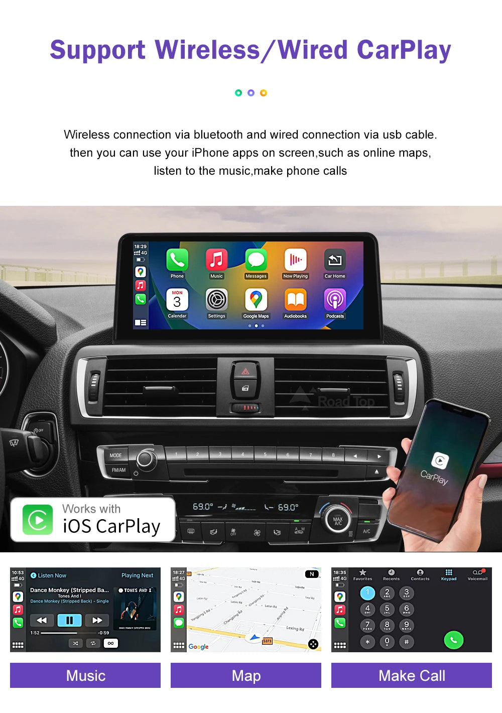 BMW Multimedia Touch Screen Wireless Carplay