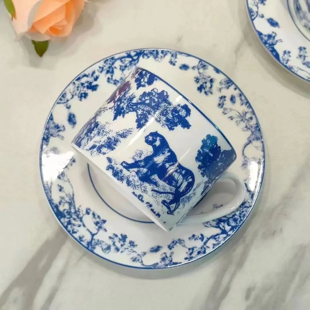 Wild Jungle Tiger Eco-Friendly Teacup & Plate Set