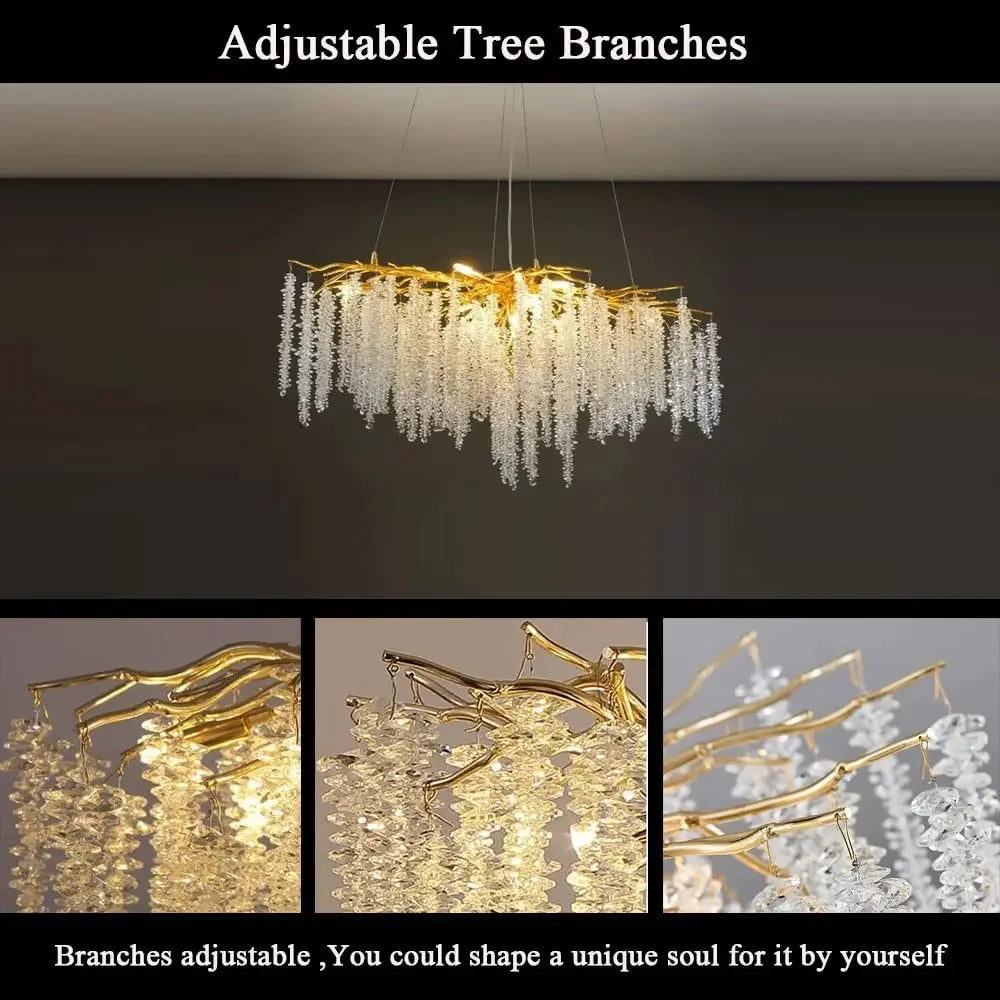 Creative Branch Crystal LED Pendant Chandeliers lights