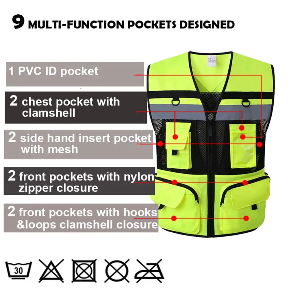 Custom Logo High-Visibility Safety Vest