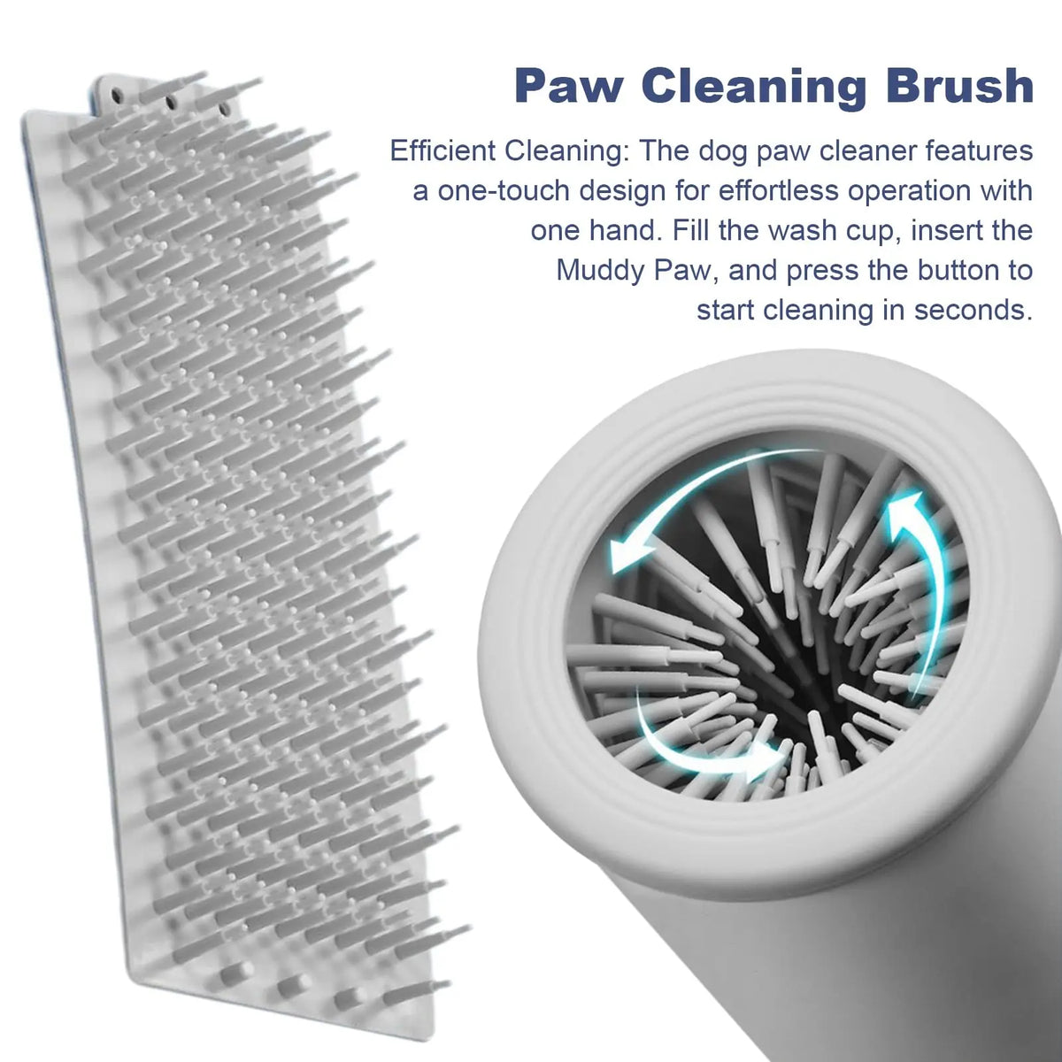 Electric Dog Paw Cleaner Automatic Pet Foot Washer Portable Paw Clean Cup Rechargeable Dog Paw Cleaner With Silicone Brushes