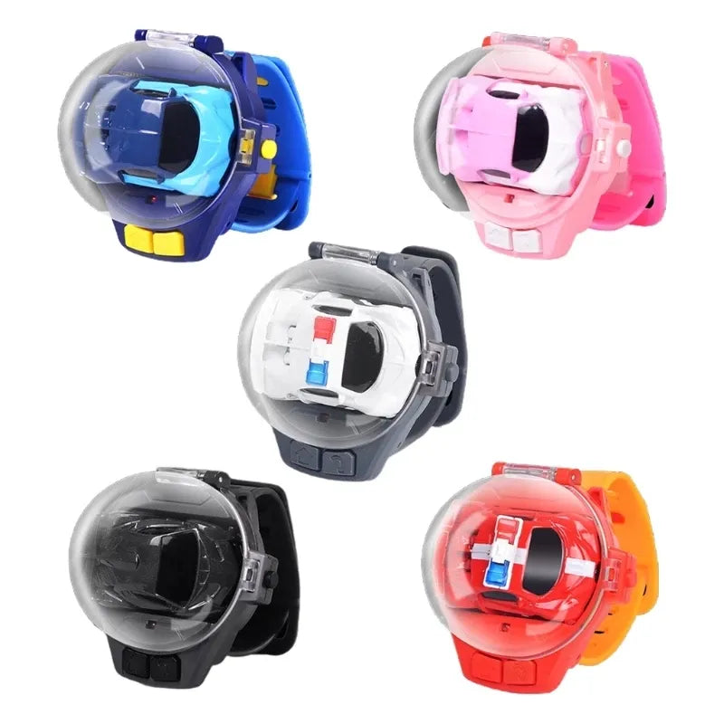 Children Cartoon Mini RC Remote Control Car Watch Toys Electric Wrist Rechargeable Wrist Racing Cars Watch For Boys Girls Gift