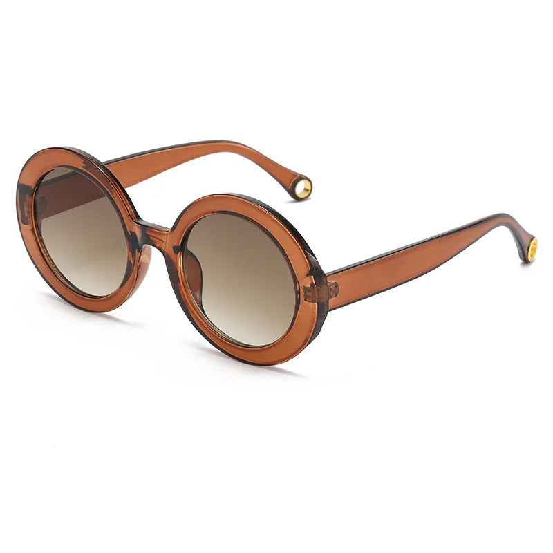Punk Colorful Round Sunglasses New Women Men Fashion Gradient Sun Glasses Female Brand Designer Candy Color Eyewear Shades UV400