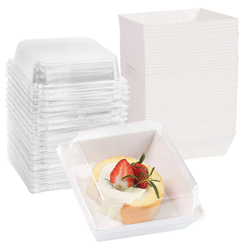 Kraft Paper Cake Dessert Boxes (10/5pcs)