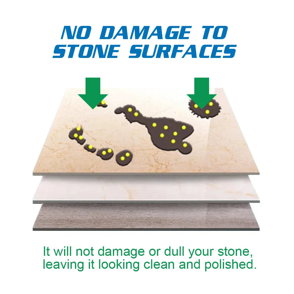 Stone Stain Remover Granite Quartz Marble Tile Stubborn Stains Deep Cleaning Powder Strong Decontamination Granite Stone Cleaner