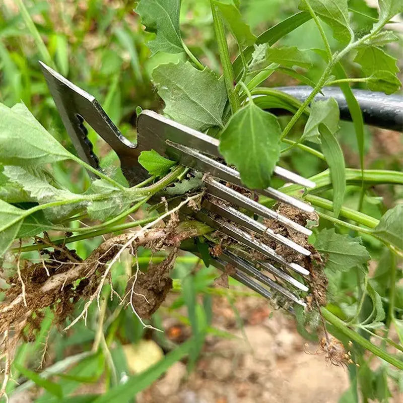 2-in-1 Manual Weed Remover and Garden Shovel