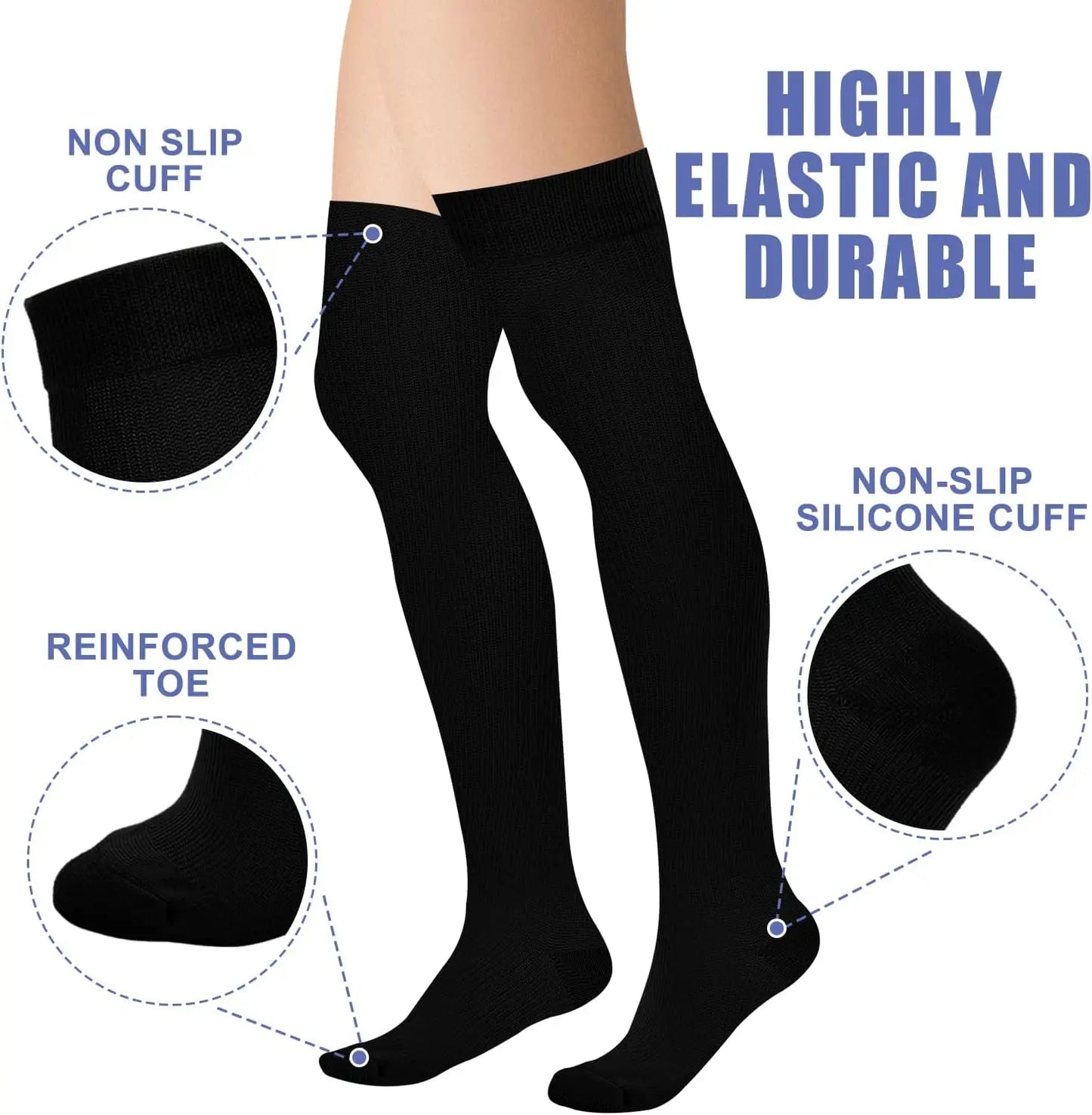 Over Knee Compression Socks | Thigh High Stockings