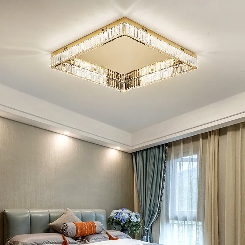 Dimmable Crystal LED Ceiling Lights - Elegant Home Décor