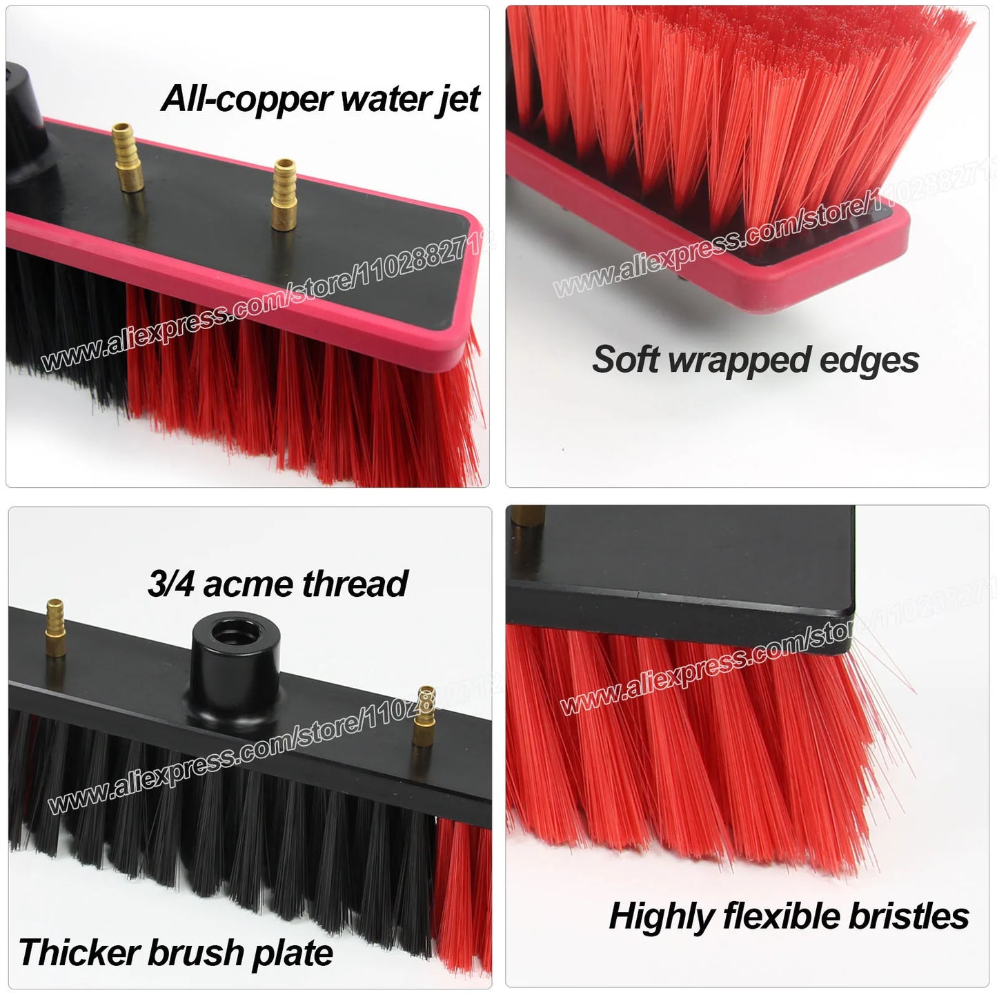 Solar Panel Cleaning Brush Kit with Extension Pole