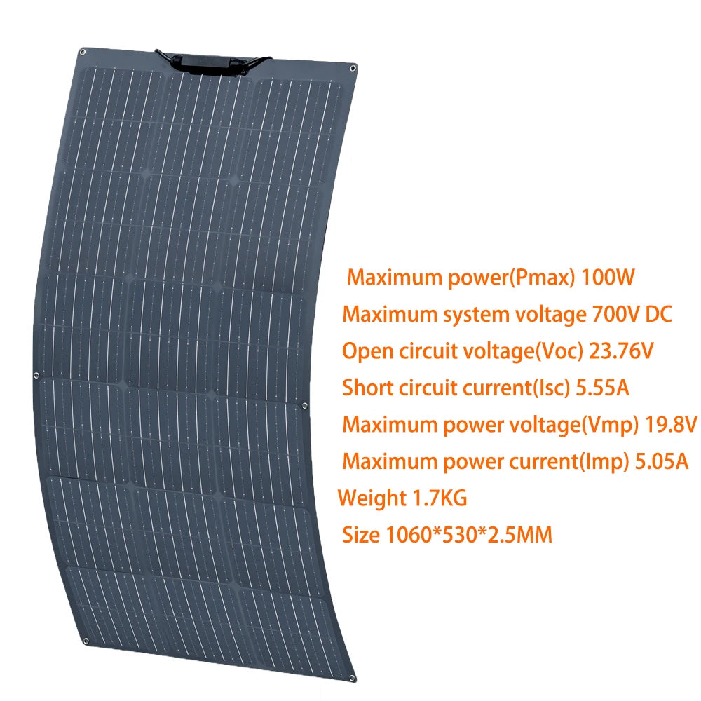 Flexible Solar Panel 12V/24V Battery System Charger