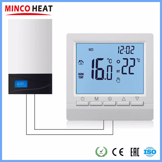 MINCO HEAT Programmable Gas Boiler Heating Temperature Regulator Hand Controller