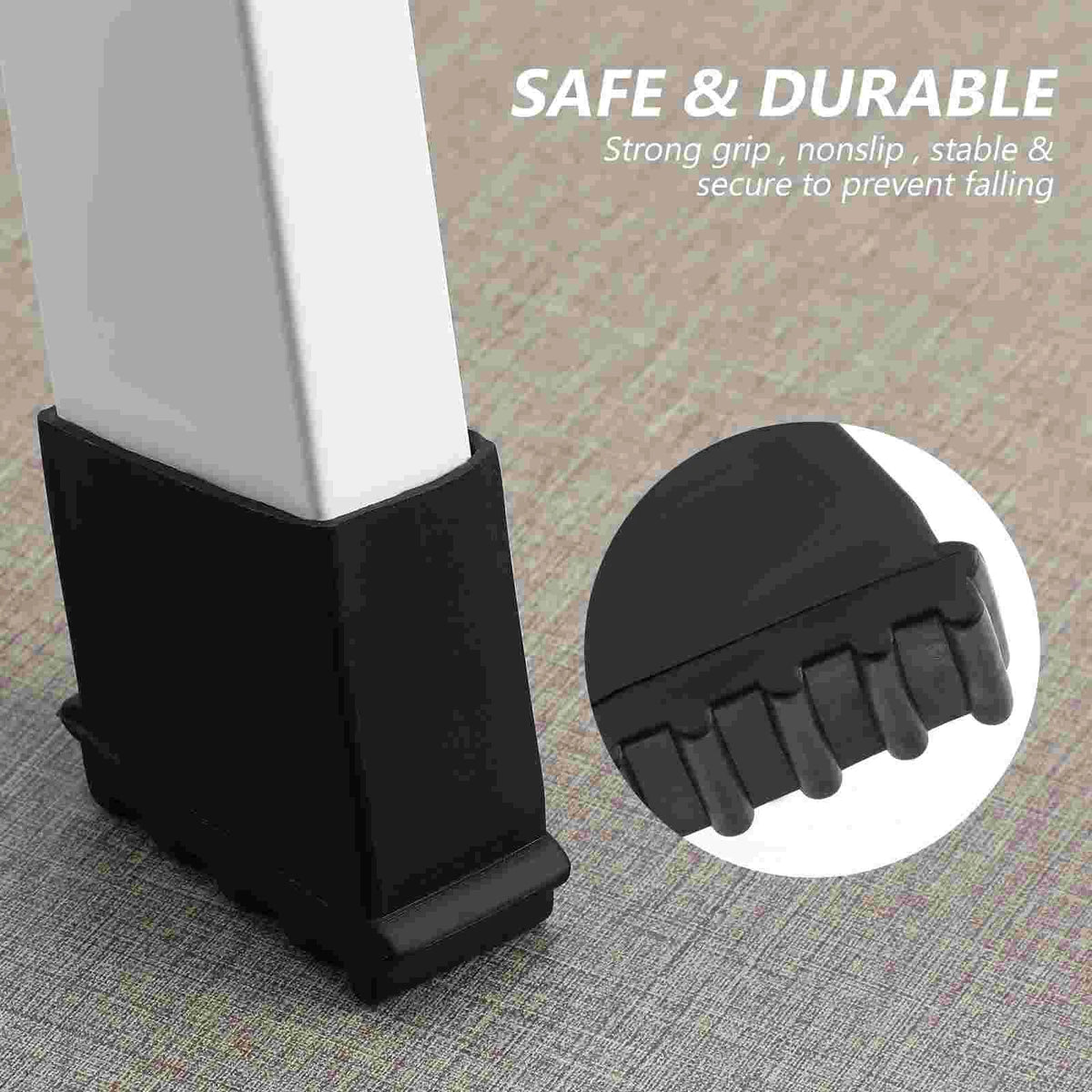4 Pcs Household Ladder Foot Cover - Rubber Feet Chairs Telescoping Extension Pads For step ladders