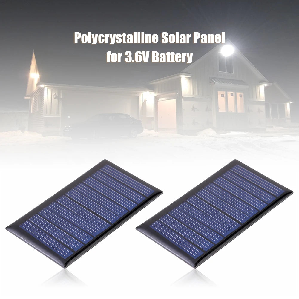 5V Solar Panel Study Polycrystalline Silicon DIY Battery Charger Small Mini Solar Cell cable toy Volt 60mA 1W for 3.6V Battery