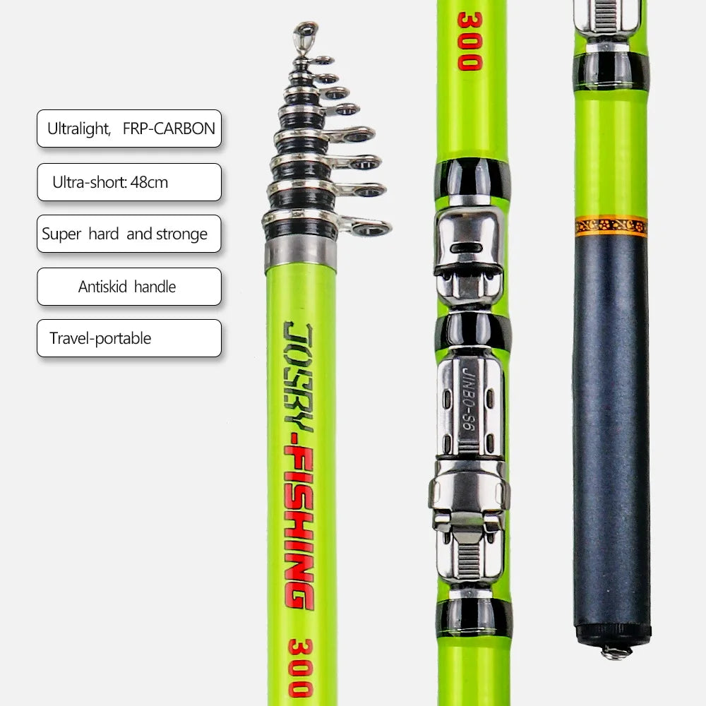 BAKAWA Ultralight Fishing Rod | Telescopic Carbon Fiber