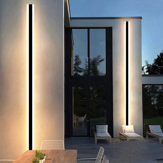 Modern IP65 Outdoor Waterproof Long Strip LED Wall Lamp