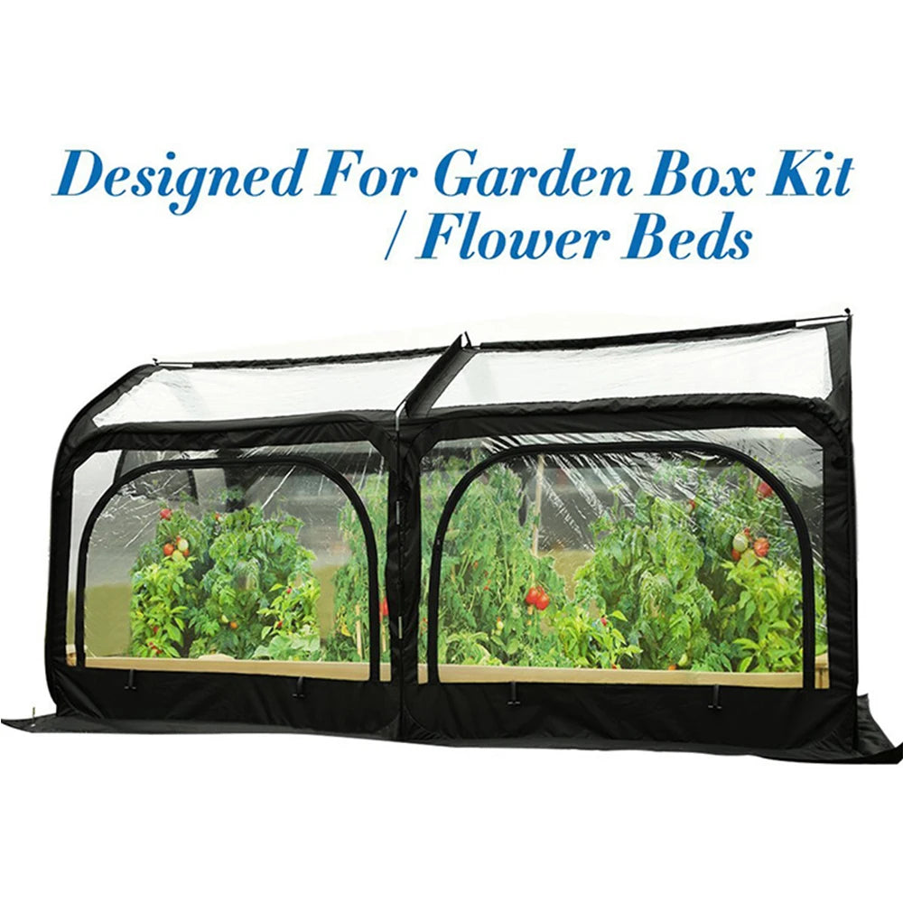 Portable Greenhouse Pop up Grow House for Outdoor and Indoor, Eco-Friendly Fiberglass Poles, Overlong Cover, 4 Zipper Doors