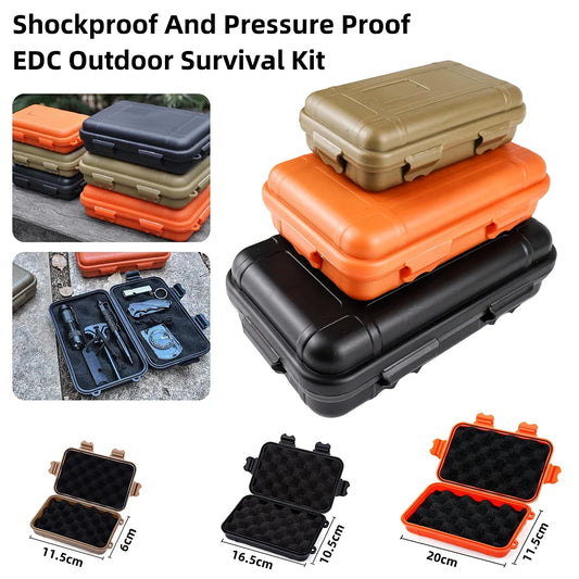 S/L/XXL Size Outdoor Plastic Waterproof Sealed Survival Box Container Camping Outdoor Travel Storage Box