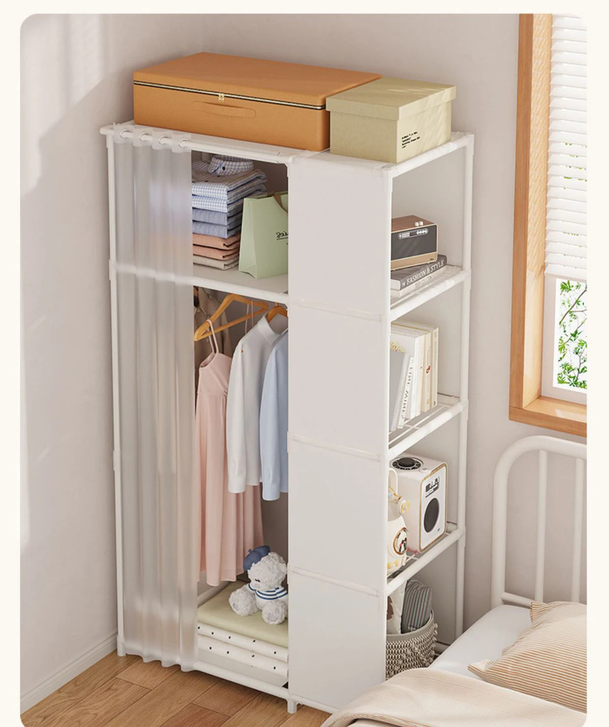 Dust-Proof Steel Frame Wardrobe