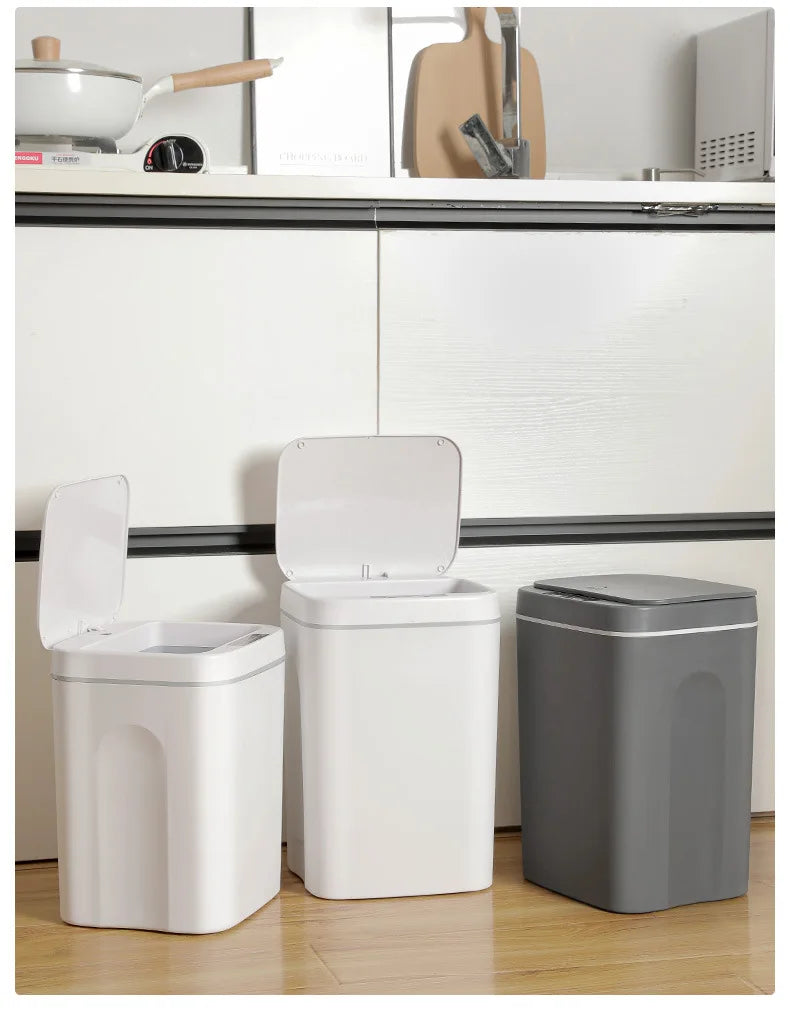 16L Smart Trash Can Automatic Sensor Dustbin Electric Waste Bin Waterproof Wastebasket For Kitchen Bathroom Recycling Trash