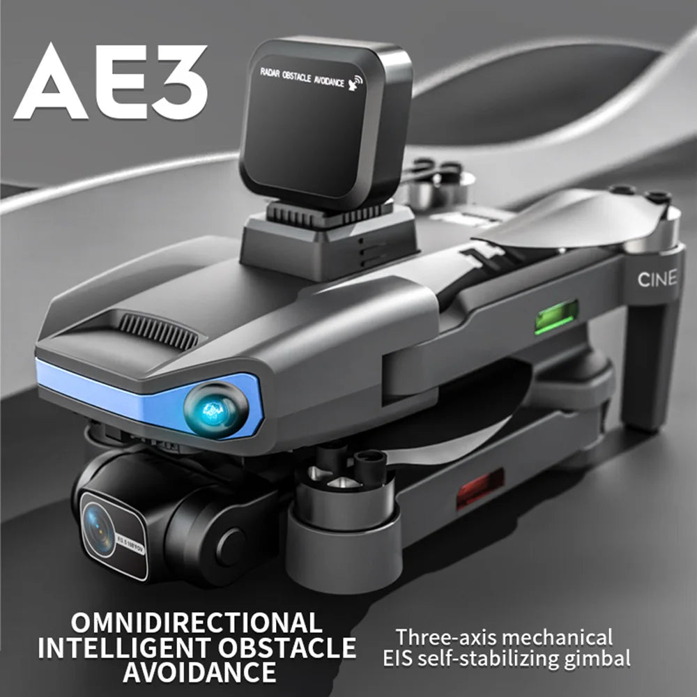 AE3/AE8 PRO Max GPS Drone 8K Dual Camera 5G Wifi FPV 3-Axis Gimbal Professional Obstacle Avoidance Quadcopter RC Drone Toy