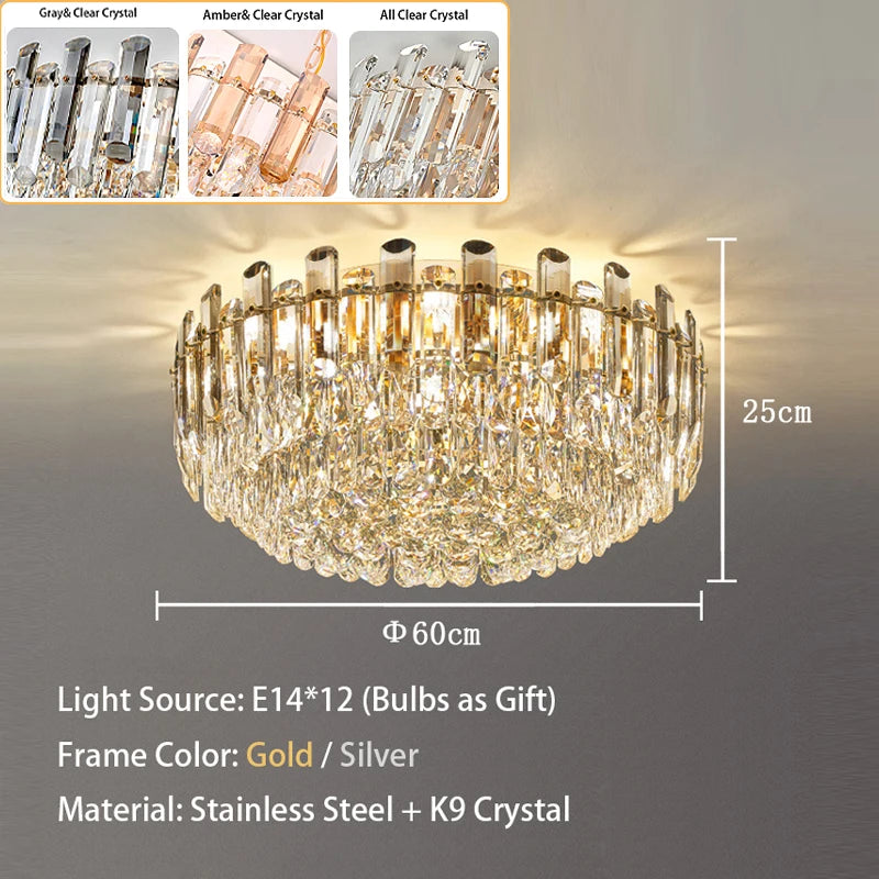 Modern LED Ceiling Lights - Luxury Crystal Balls