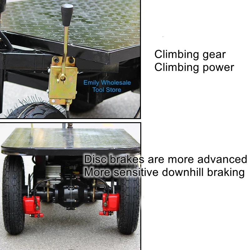 Hill-Climbing Electric Tricycle Cart - Backwards Donkey