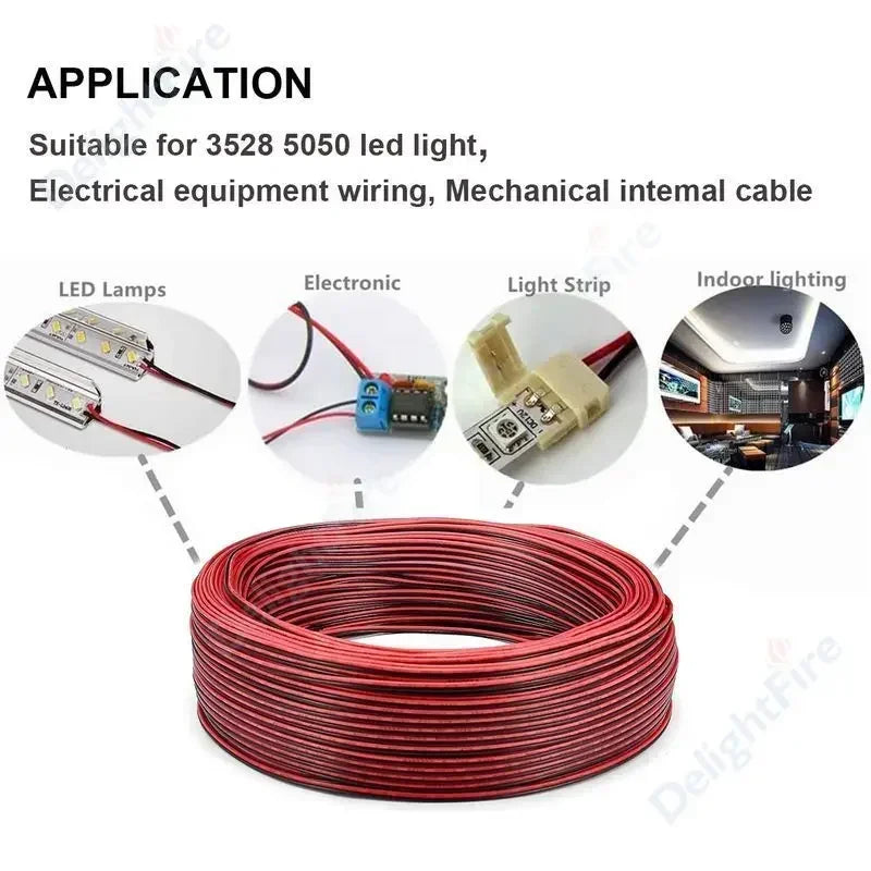2-Core JST Flexible LED Strips Extension Cable